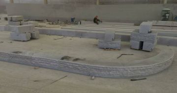 陕西 芝麻白整石坐凳（光面+自然面）