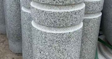 陕西 芝麻白花岗岩挡车柱、隔离柱多少钱