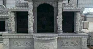 陕西 芝麻灰高档墓碑，土墓，可定制