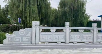 陕西 芝麻灰桥栏杆、河道栏杆安装效果
