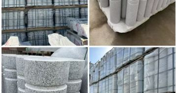 陕西 芝麻白花岗岩挡车柱、隔离柱多少钱