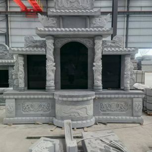 陕西 芝麻灰高档墓碑，土墓，可定制