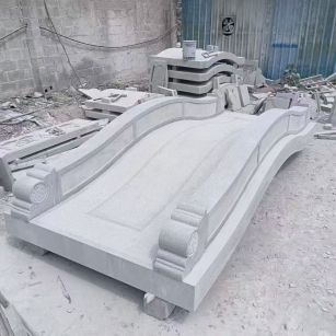 陕西 芝麻灰花岗岩园林景观 小石桥