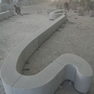 陕西 花岗岩整石坐凳拼装