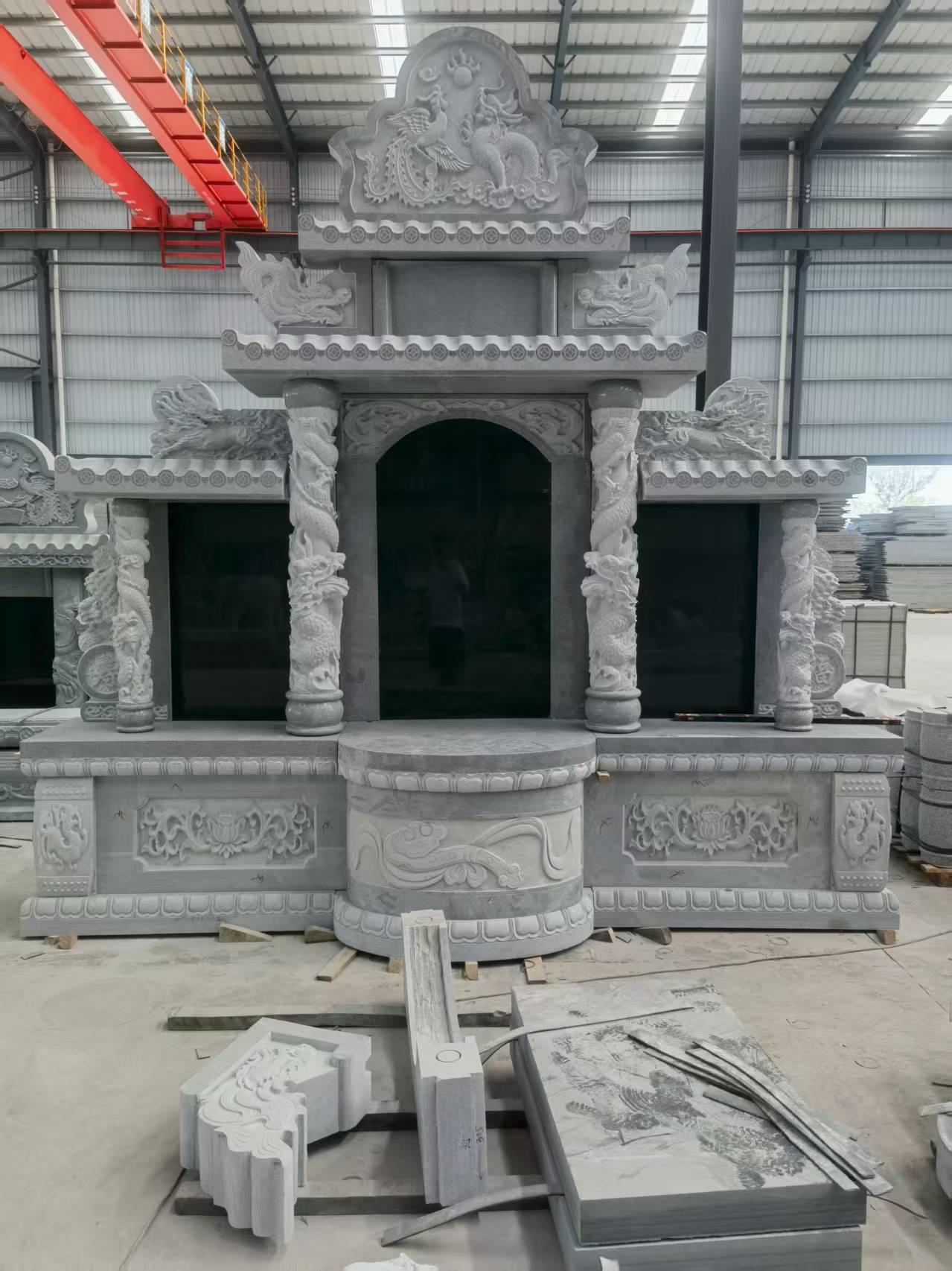 陕西 芝麻灰高档墓碑，土墓，可定制