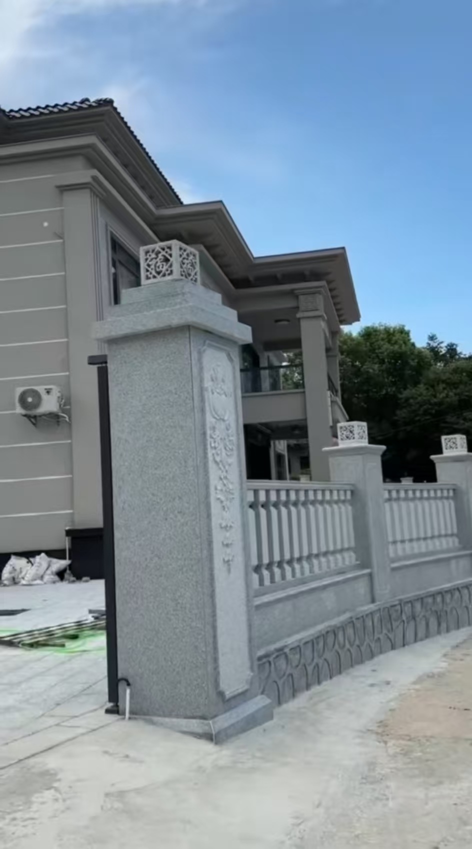 陕西 芝麻白别墅围墙栏杆，私人订制