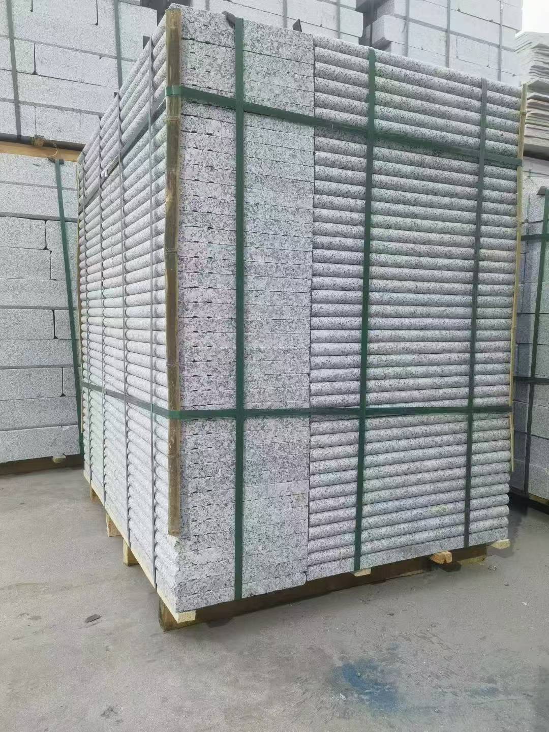 陕西 芙蓉白3公分厚磨圆边、拉槽,楼梯踏步