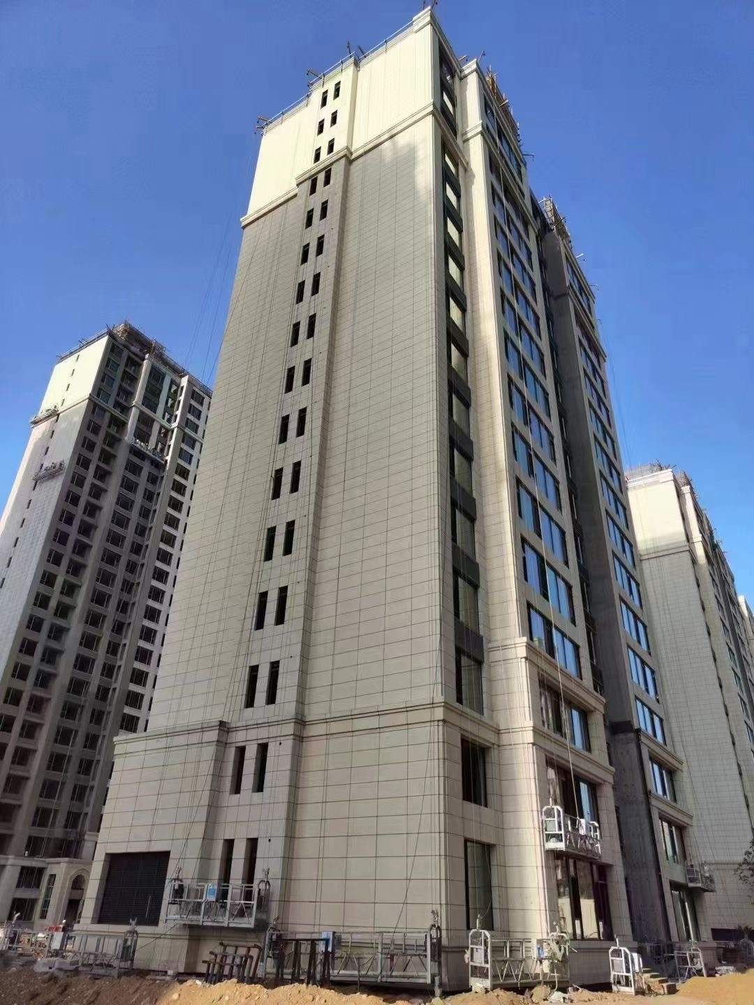 陕西黄金麻高端小区，外墙干挂