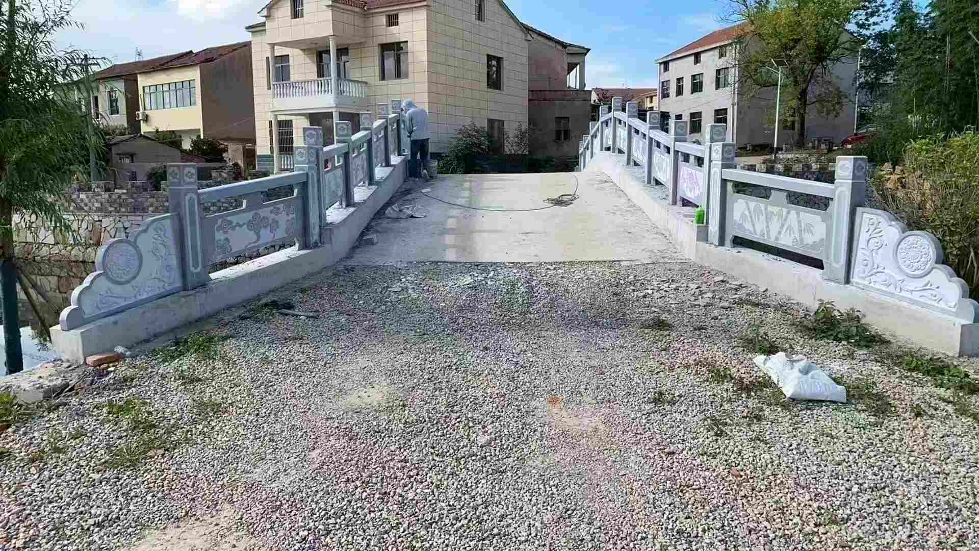 陕西 芝麻灰花岗岩桥栏杆