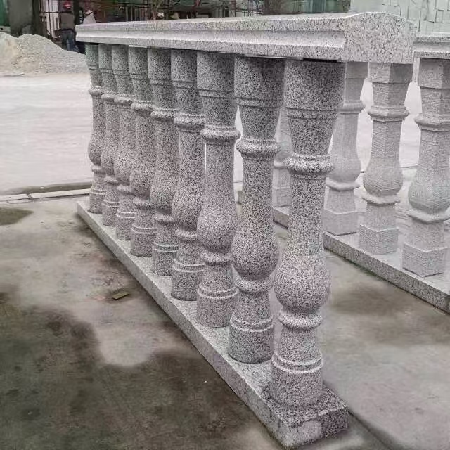 陕西 芝麻白圆形光面花瓶柱,栏杆