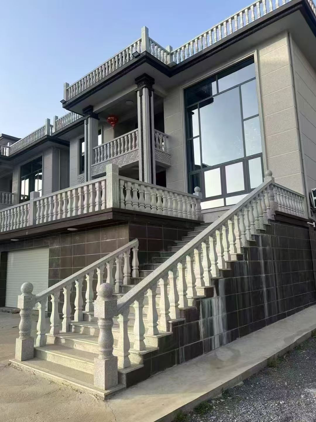 陕西 芝麻白别墅阳台栏杆，楼梯栏杆