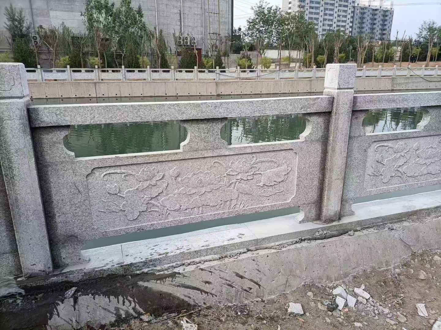 陕西 芙蓉白大花桥梁、河道,石材栏杆、围栏、护栏